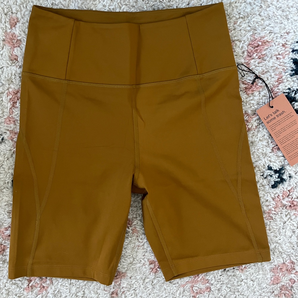 NWT Girlfriend Collective Goldenrod Bike Shorts